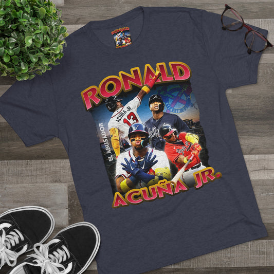 Ronald Acuña Jr. Tribute Tri-Blend T-Shirt - Ultra-Soft & Stylish - Essential Fan Gear