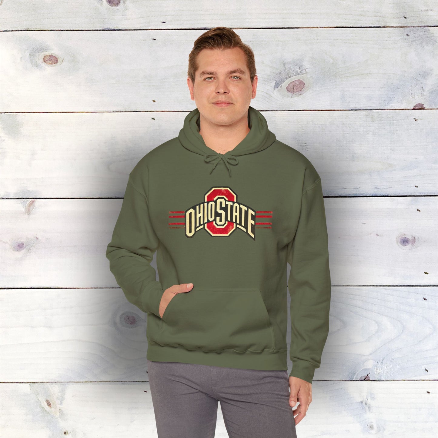 Vintage Ohio State Unisex Heavy Blend™ Hooded Sweatshirt