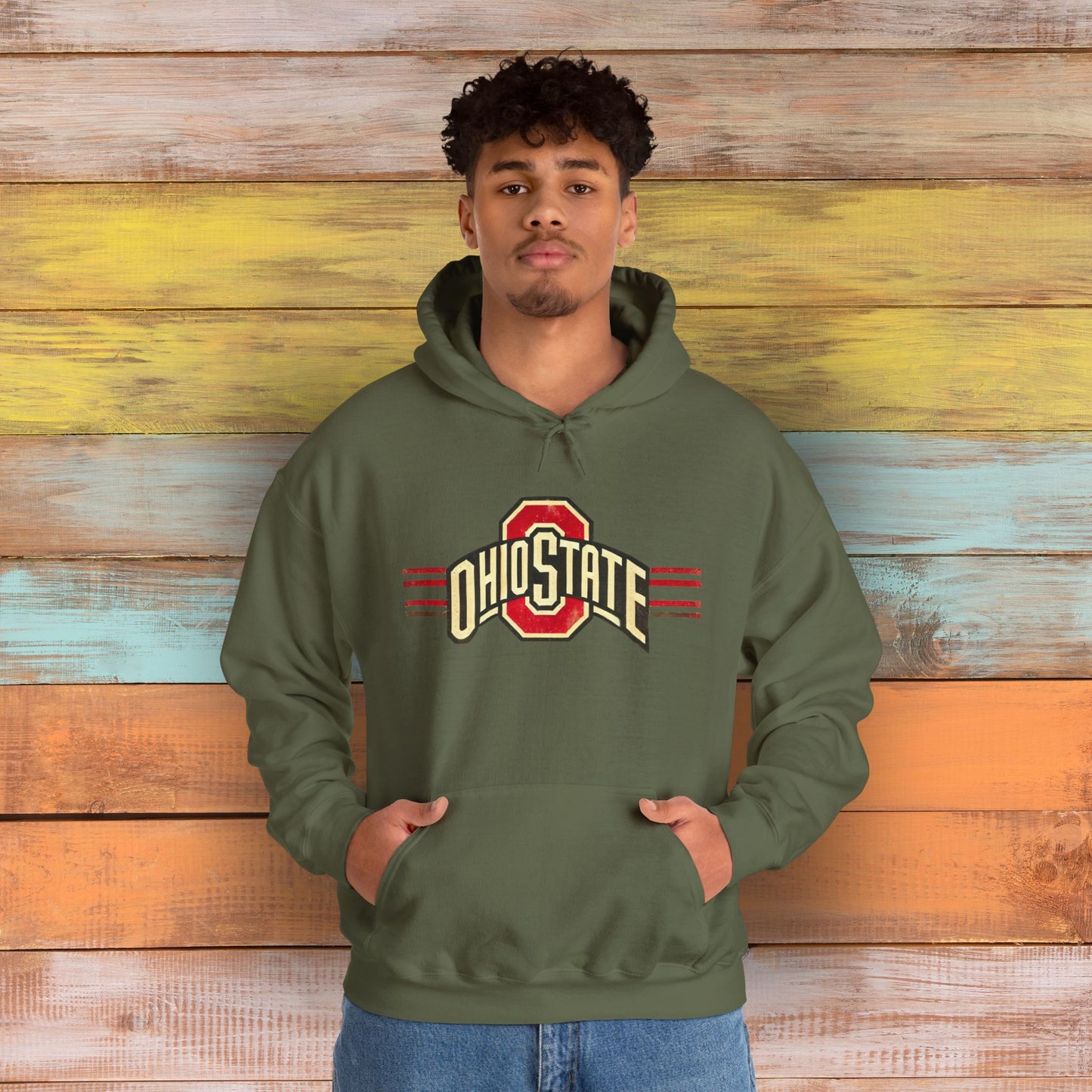 Vintage Ohio State Unisex Heavy Blend™ Hooded Sweatshirt