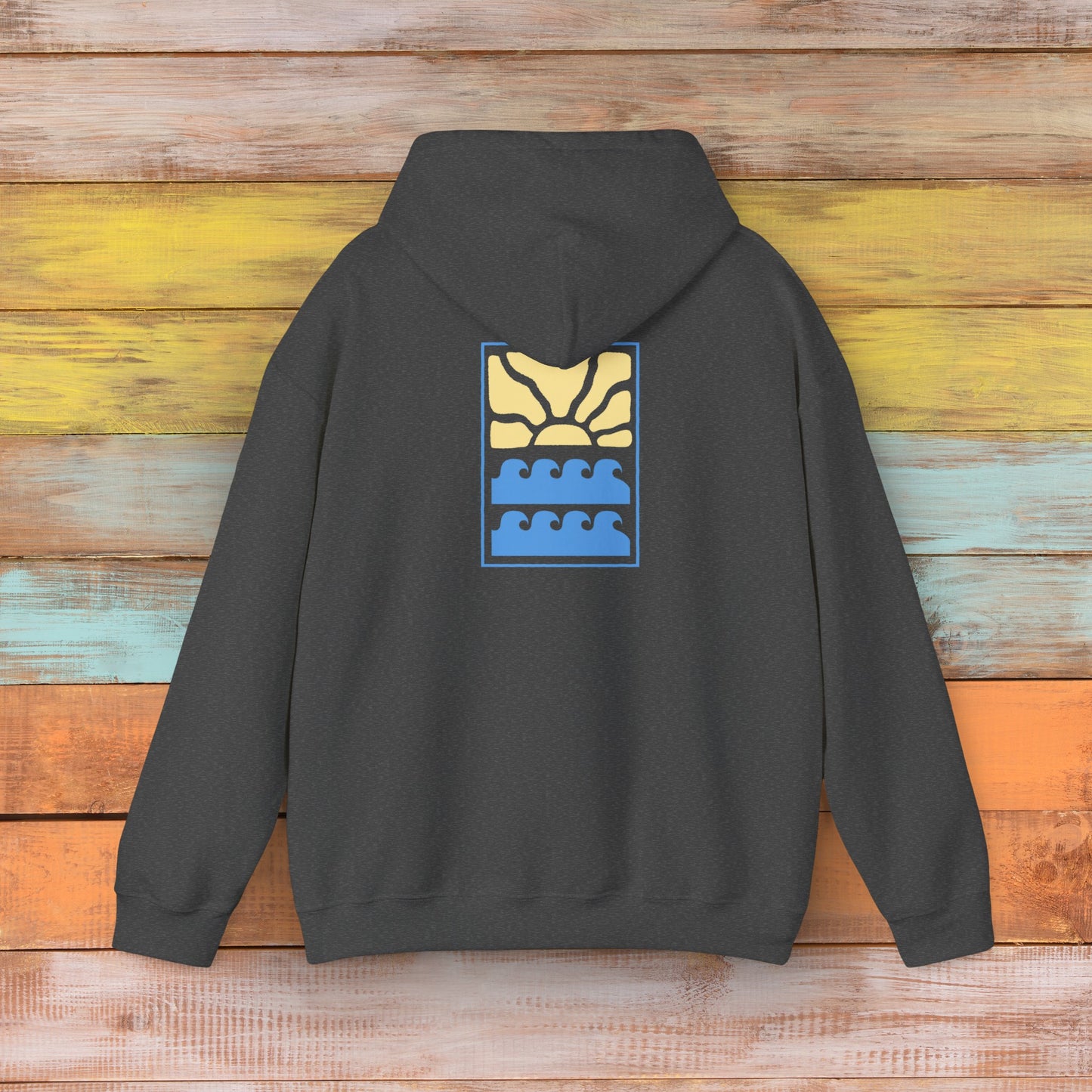 Sun & Waves - Cozy Comfort Unisex Heavy Blend Hooded Sweatshirt: Warmth Meets Style