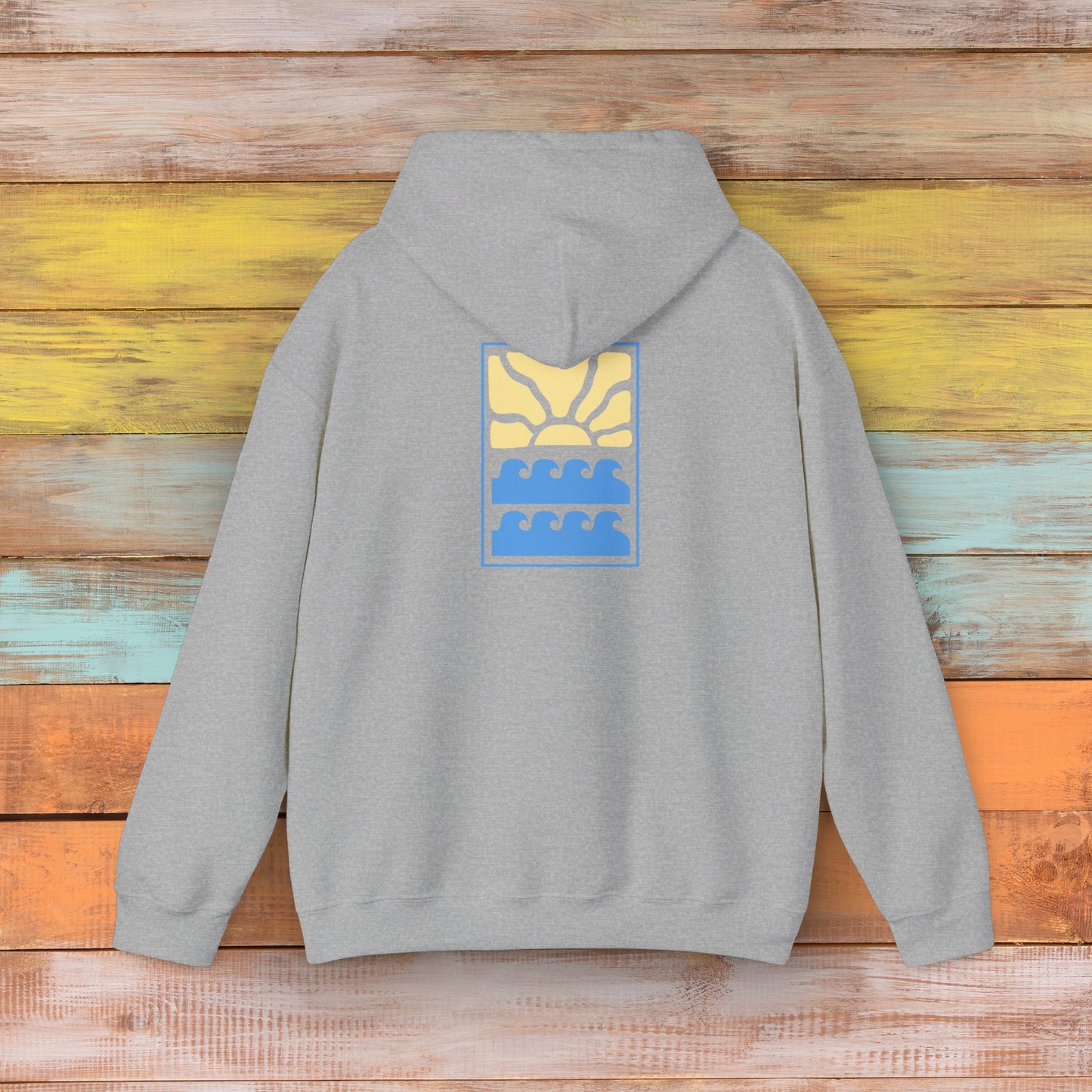 Sun & Waves - Cozy Comfort Unisex Heavy Blend Hooded Sweatshirt: Warmth Meets Style