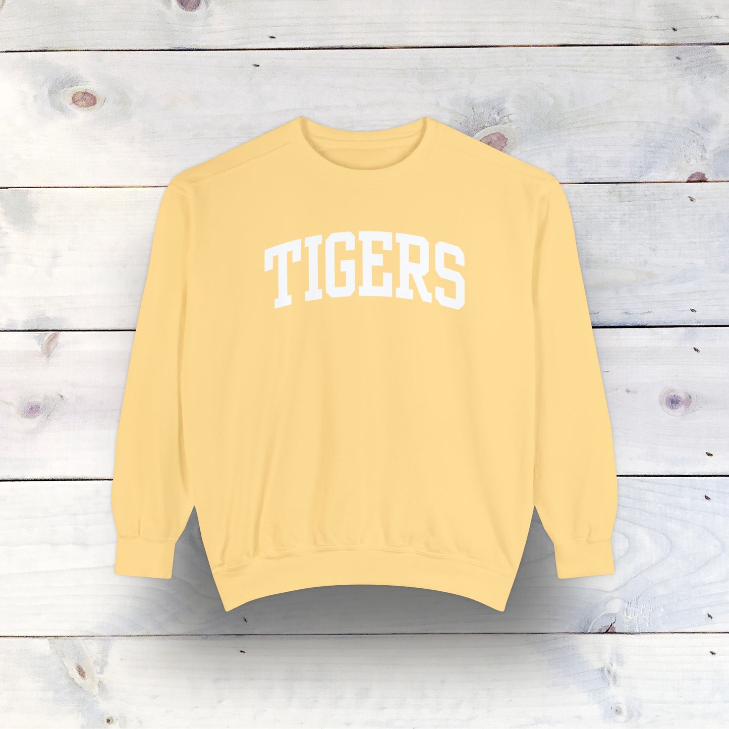 Eco-Friendly TIGERS Garment-Dyed Sweatshirt - Sustainable Ring-Spun Cotton & Polyester Blend