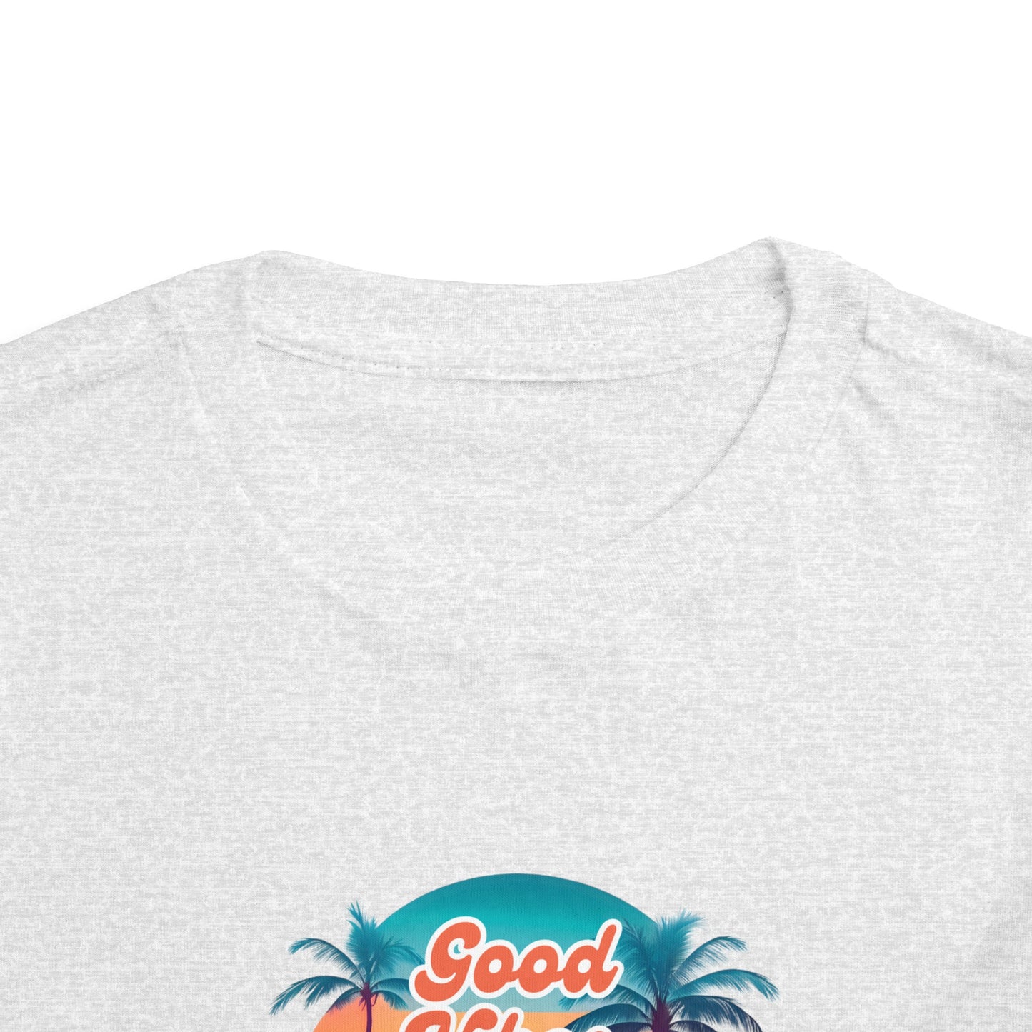 Good Vibes Toddler Heather Tee - Soft Airlume Cotton, Comfortable & Stylish