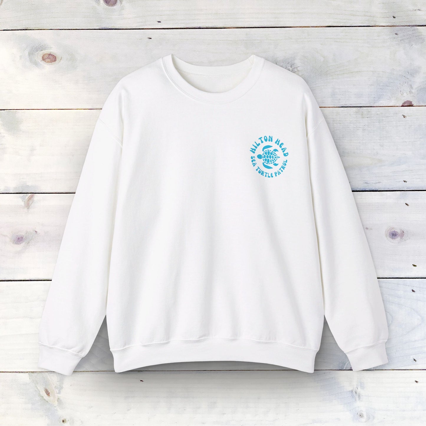 Eco-Friendly Unisex Heavy Blend Crewneck Sweater – Save the Sea Turtles