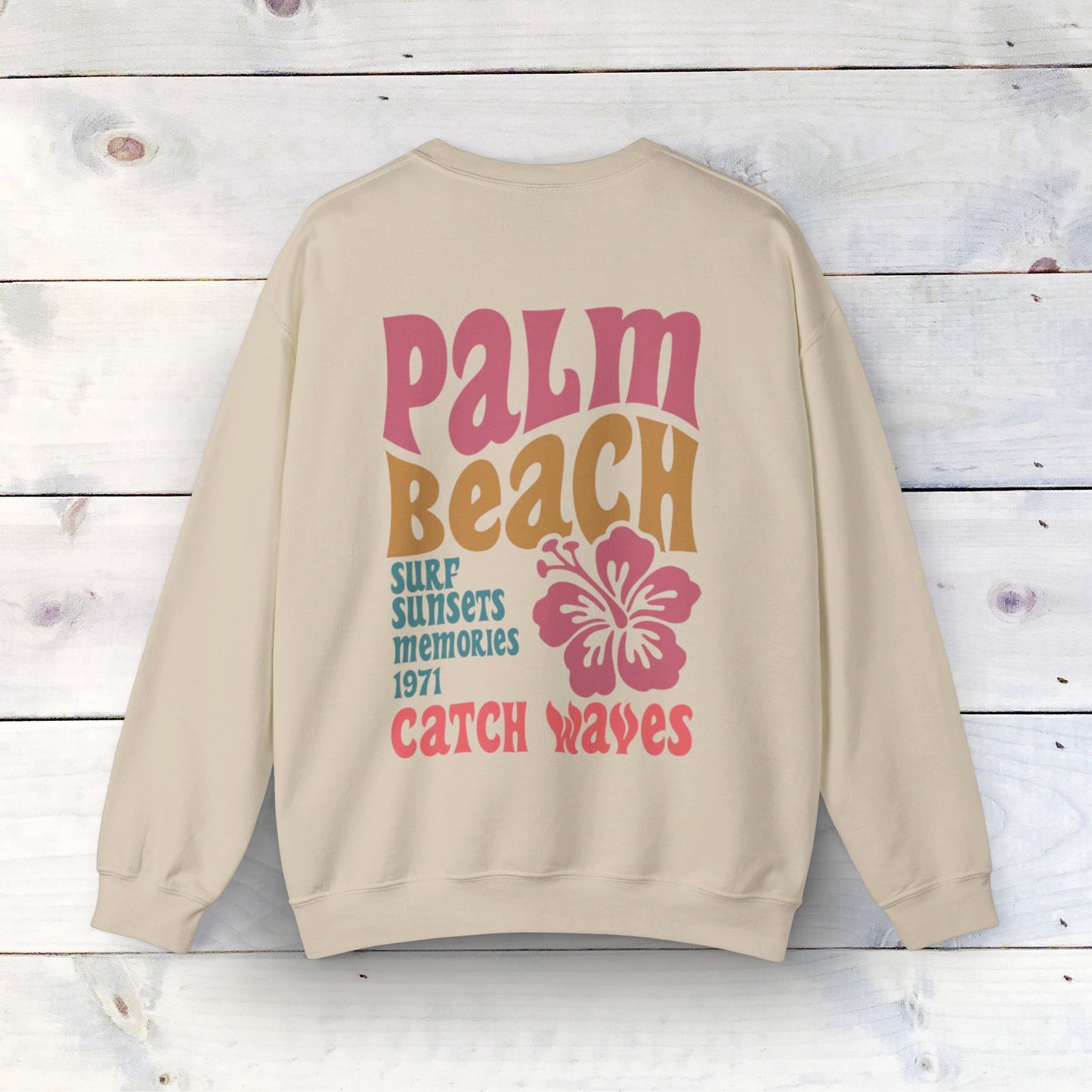 Sustainable Palm Beach Crewneck Sweatshirt – Cozy, Ethical, and Stylish