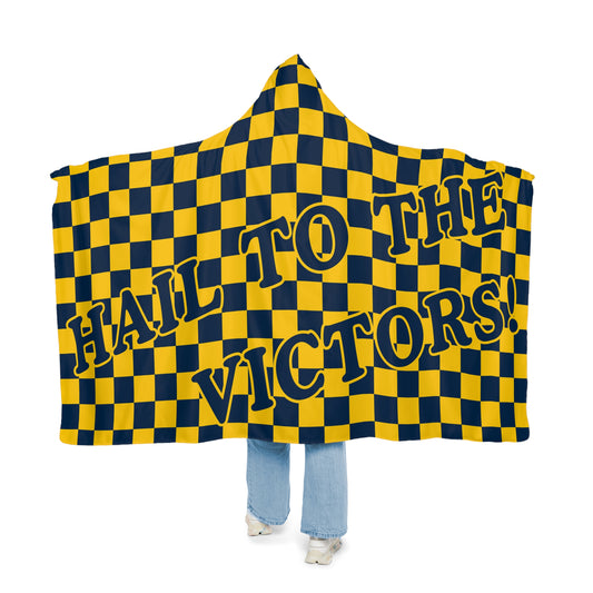 Hail to the Victors! Ultra-Soft Hooded Blanket with Microfleece or Sherpa Lining – Free Shipping