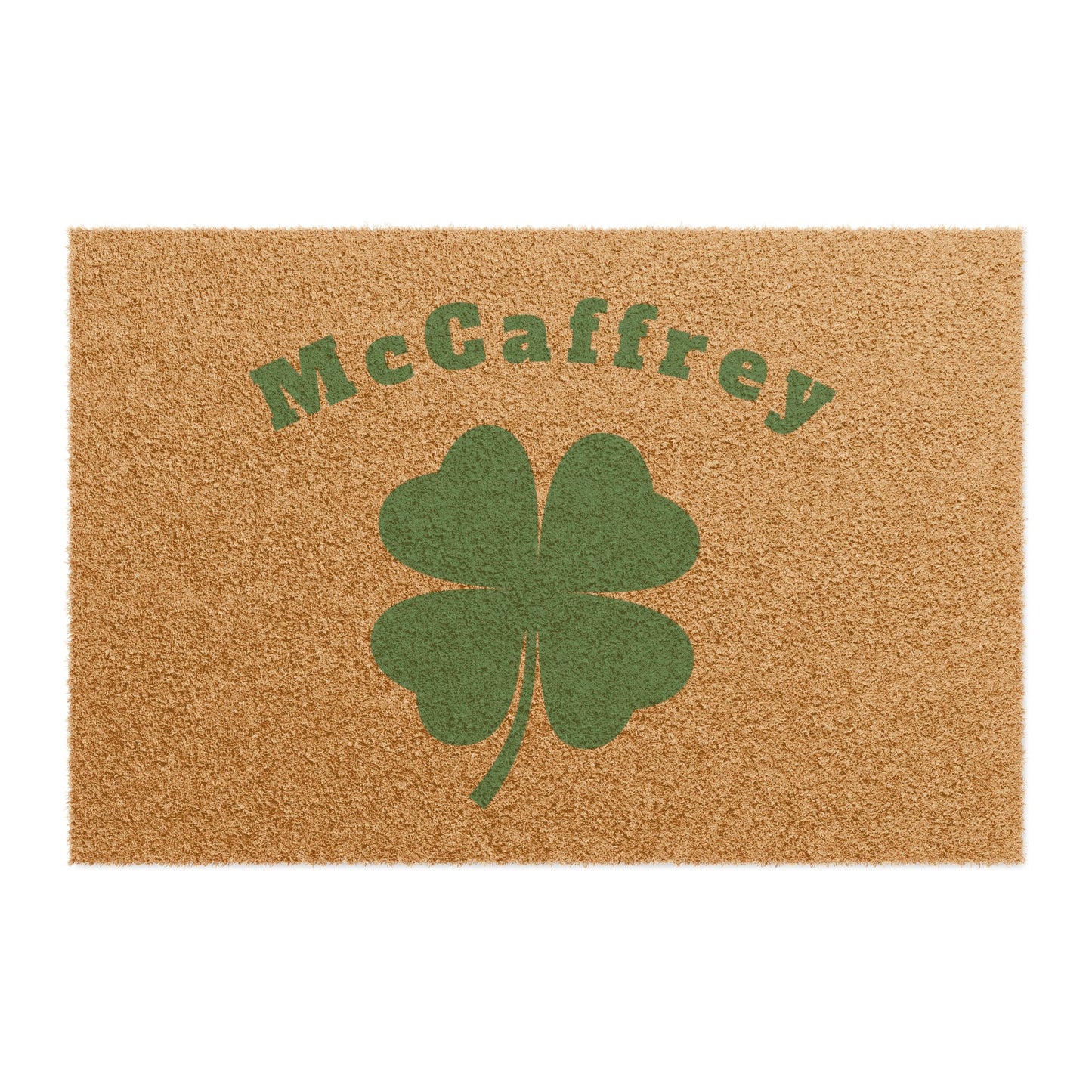 Personalized Clover Doormat – Custom Welcome Mat for St. Patrick's Day