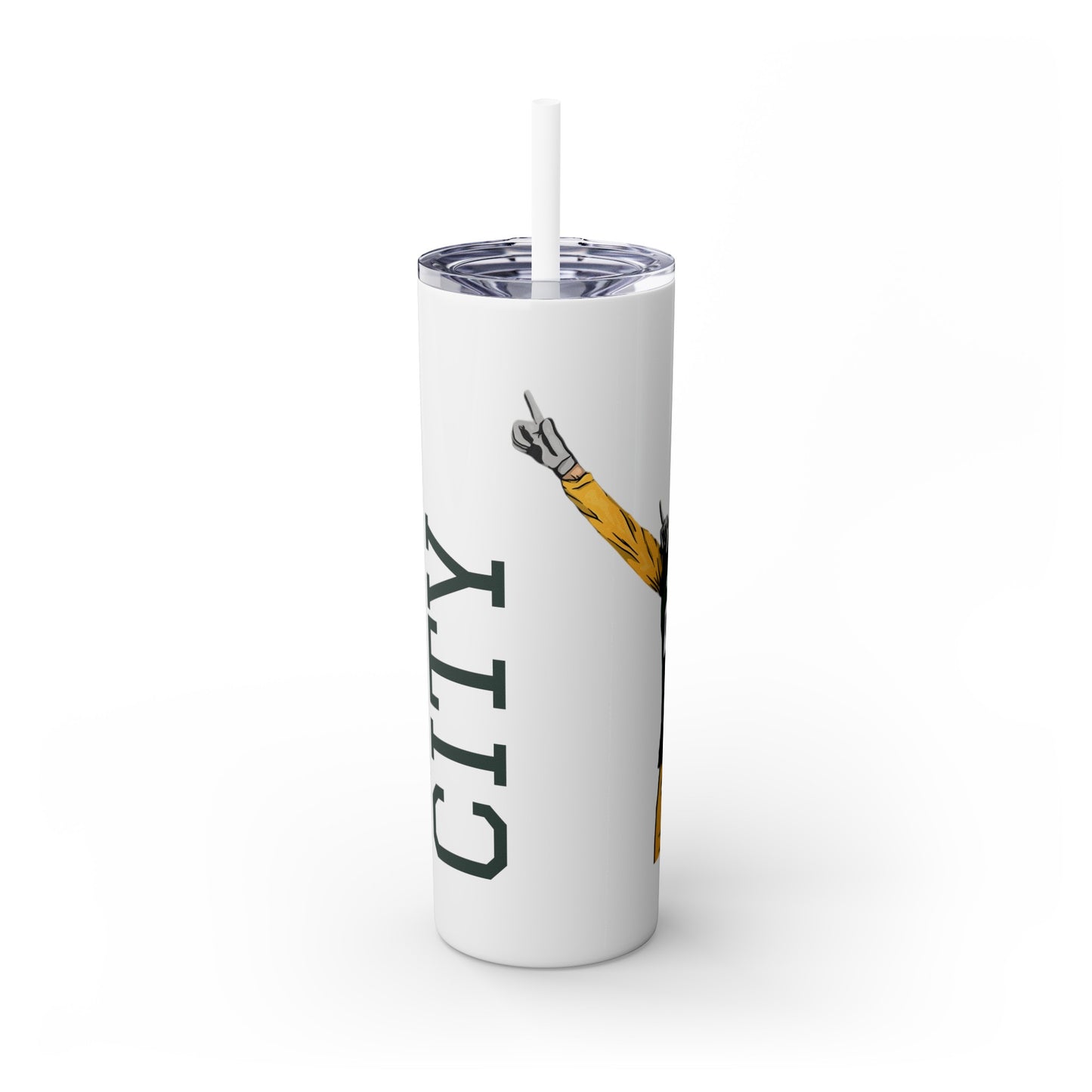 Jaire Alexander 'Strap City' 20oz Personalized Skinny Tumbler - Matte/Glossy Finish, Hot 12h, Cold 24h