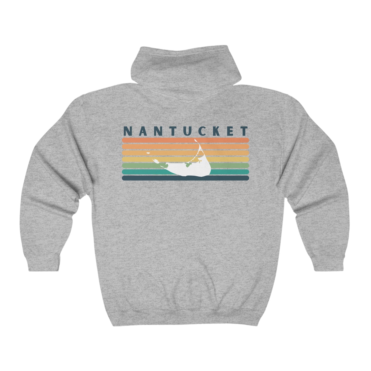Nantucket Inspired Full Zip Hoodie - Soft Fleece, Classic Fit - Essential Island Wear
