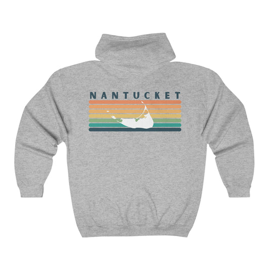Nantucket Inspired Full Zip Hoodie - Soft Fleece, Classic Fit - Essential Island Wear