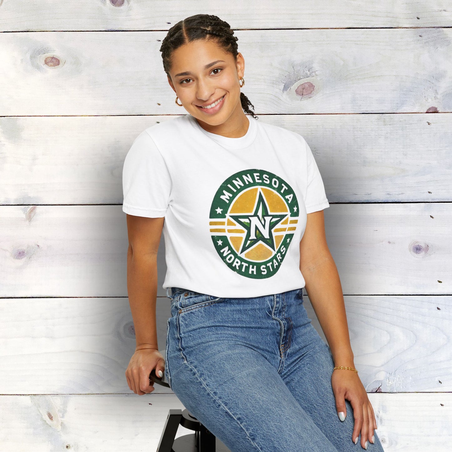 Vintage Minnesota North Stars Logo Unisex Garment-Dyed T-shirt