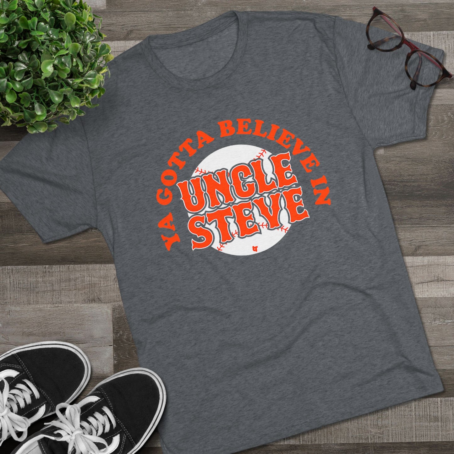 Uncle Steve Tribute T-Shirt - Soft Tri-Blend Fabric - Essential Mets Fan Apparel