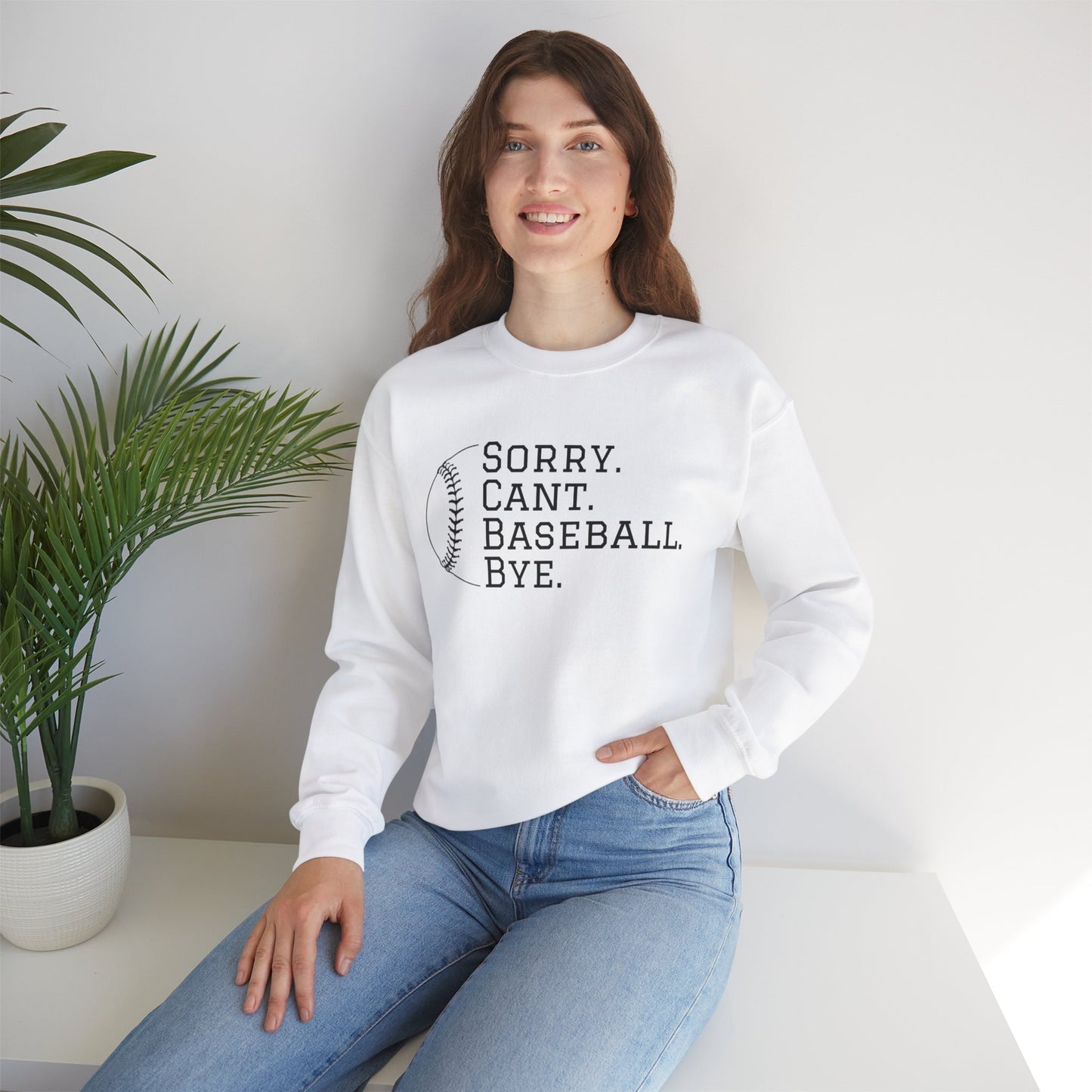 Sorry. Cant. Baseball. Bye.  Unisex Heavy Blend Crewneck Sweatshirt for Ultimate Comfort and Style