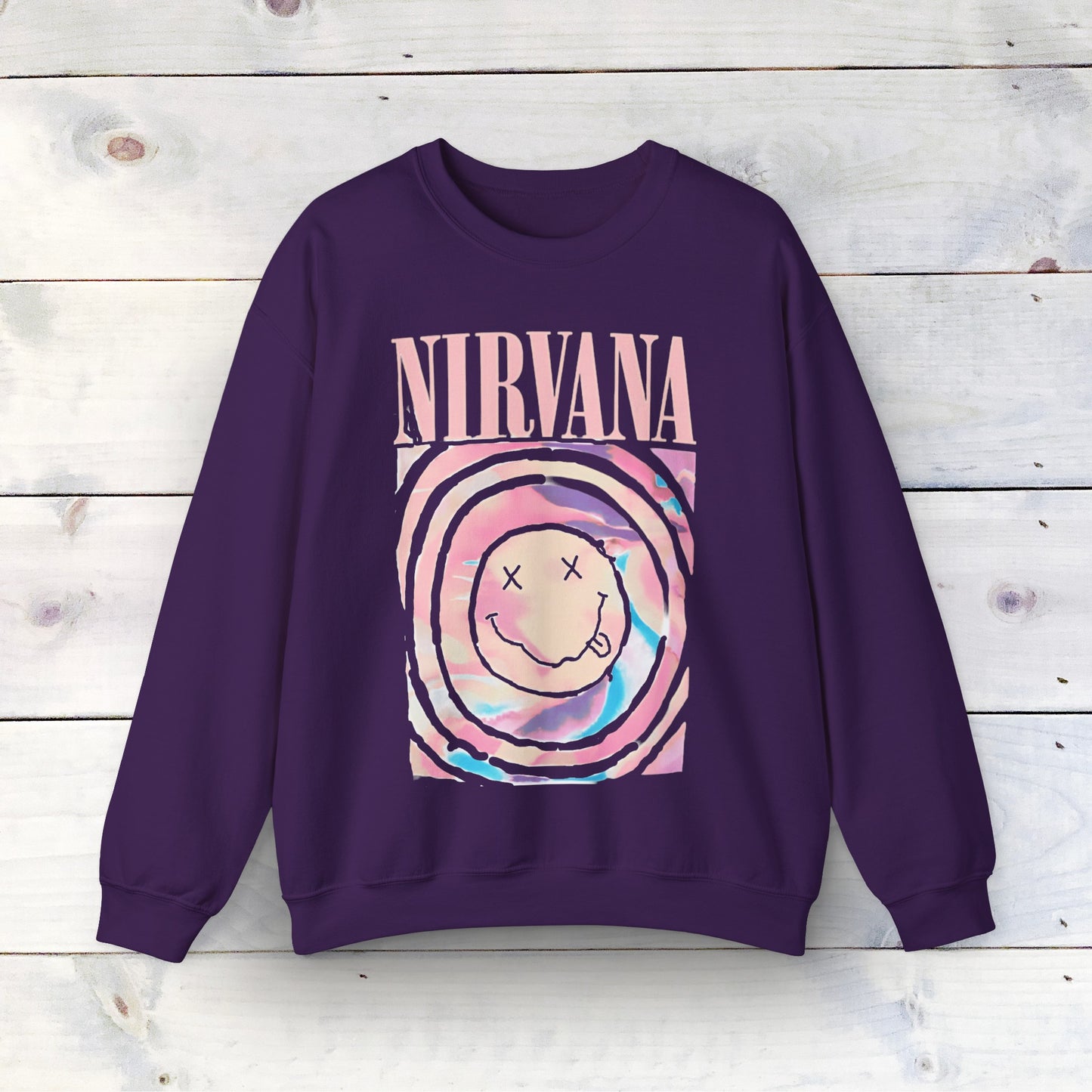 Nirvana-Inspired Unisex Heavy Blend Crewneck Sweatshirt: Comfort, Style, and Ethical Craftsmanship