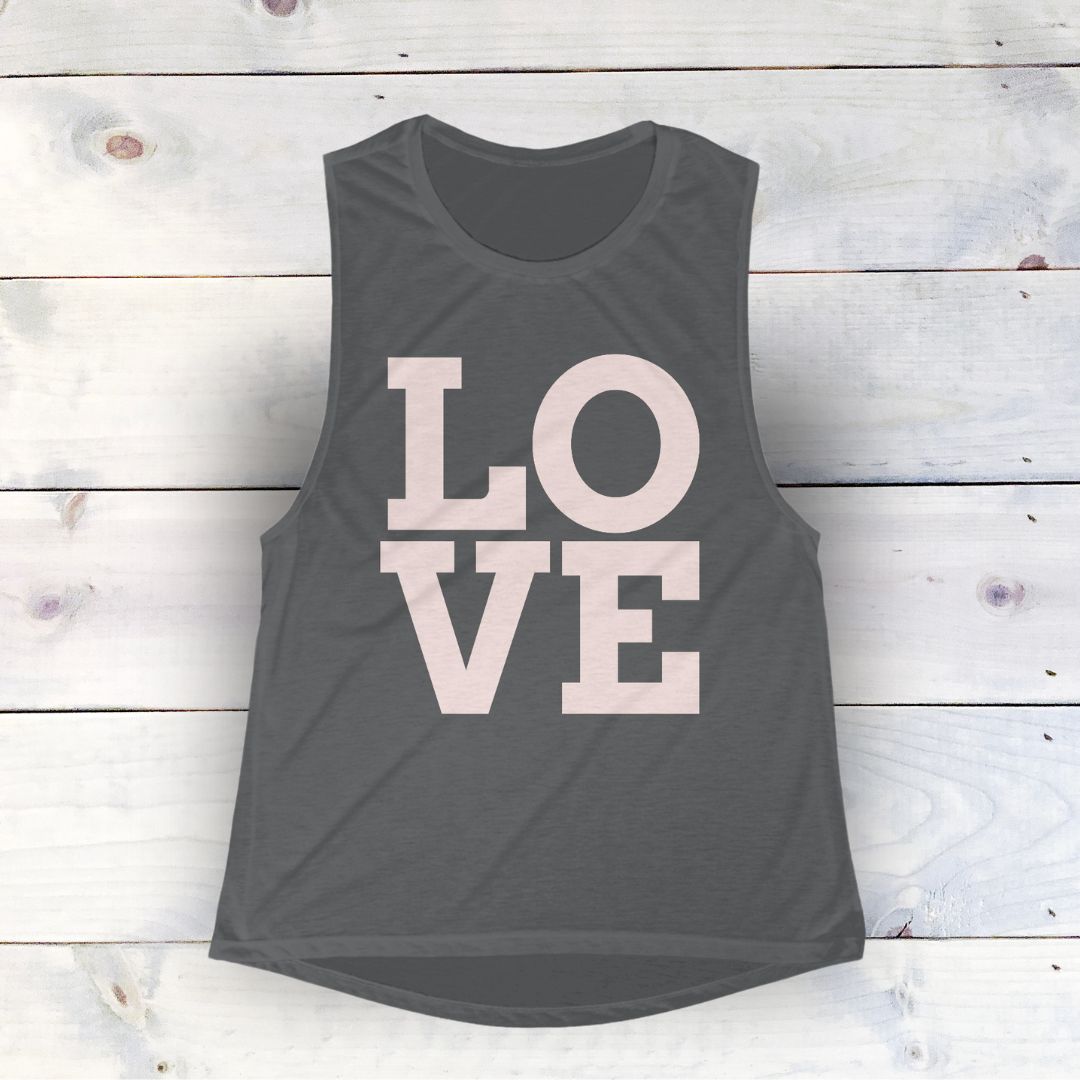 LOVE - Women's Flowing Breeze Muscle Tee: Lightweight, Versatile, and Comfortable