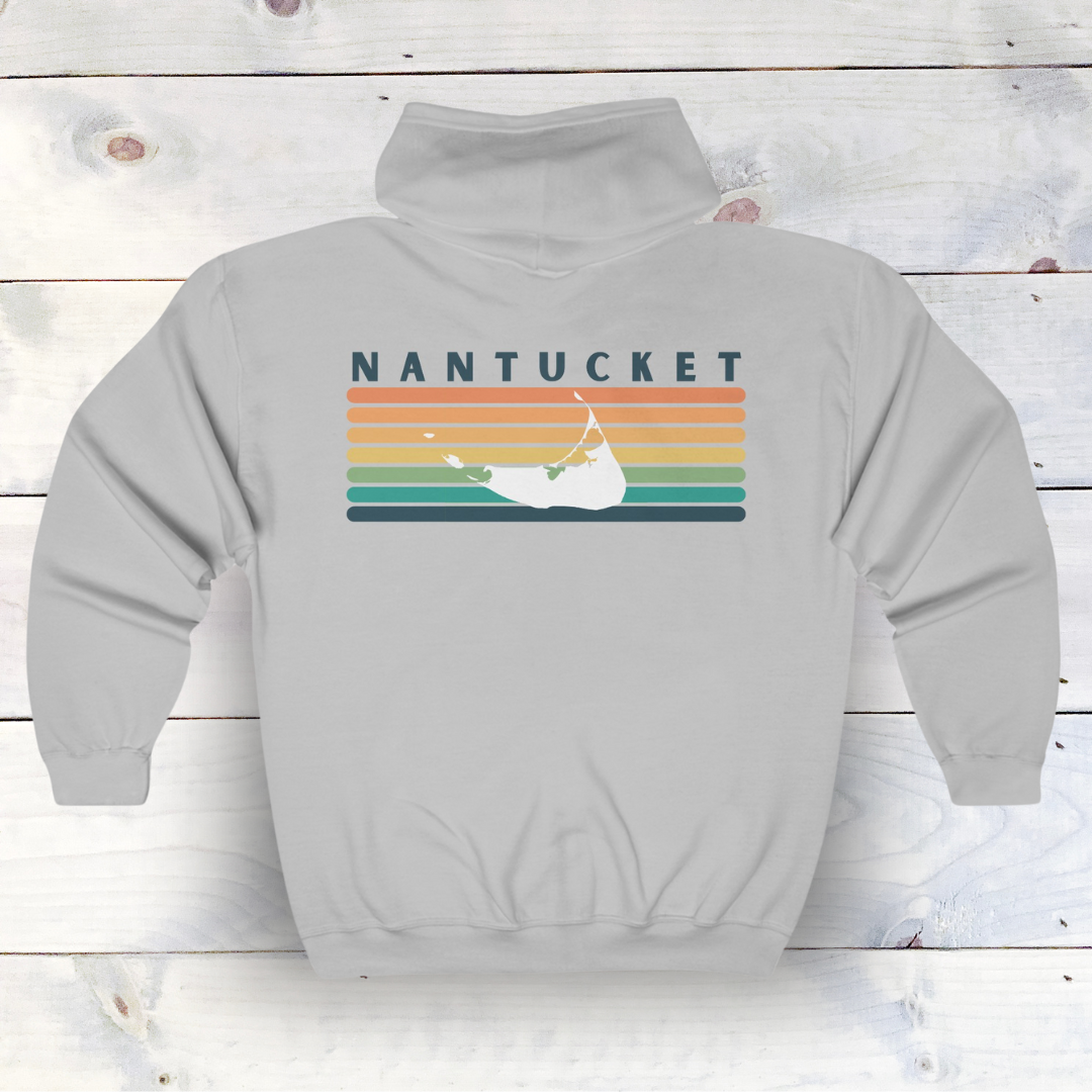 Nantucket Inspired Full Zip Hoodie - Soft Fleece, Classic Fit - Essential Island Wear