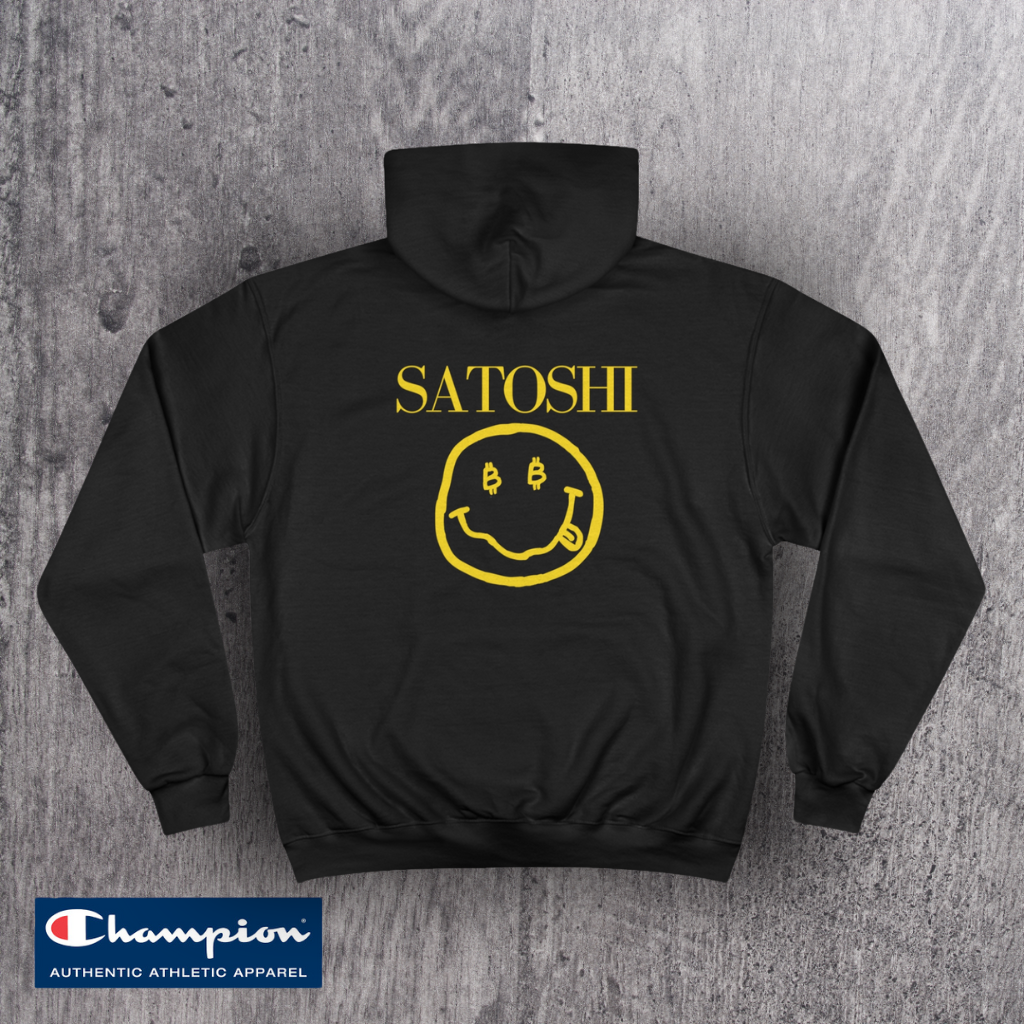 Satoshi-Inspired Champion Double Dry® Eco Hoodie - Medium-Weight Fleece with Recycled Materials