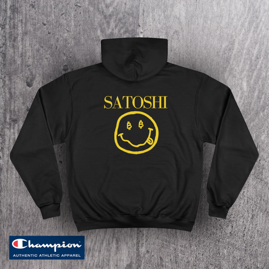 Satoshi-Inspired Champion Double Dry® Eco Hoodie - Medium-Weight Fleece with Recycled Materials