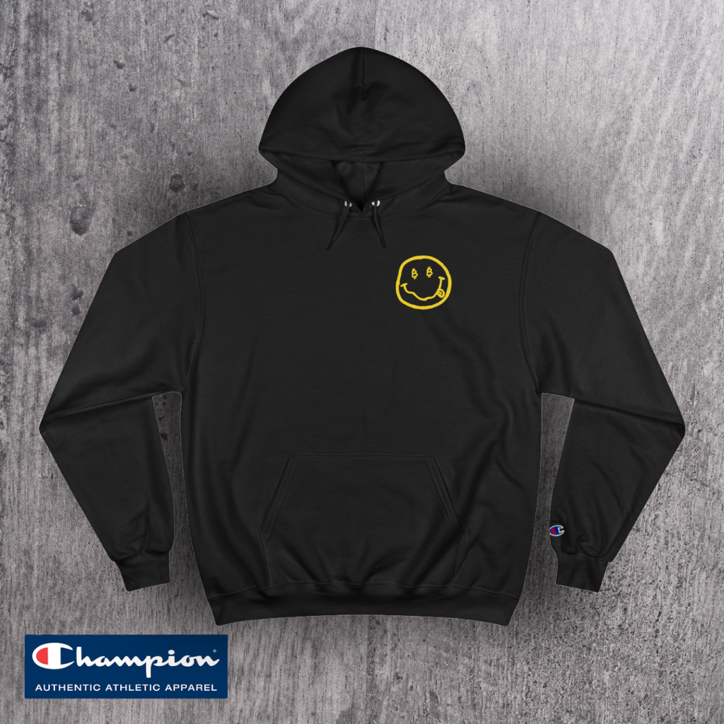 Satoshi-Inspired Champion Double Dry® Eco Hoodie - Medium-Weight Fleece with Recycled Materials