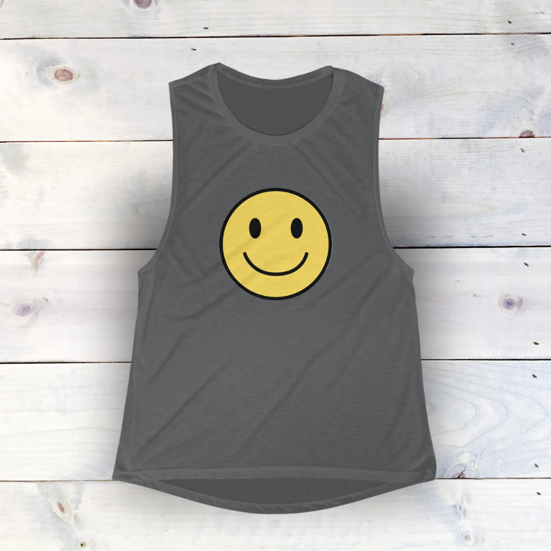 Smile - Women's Flowing Breeze Muscle Tee: Lightweight, Versatile, and Comfortable