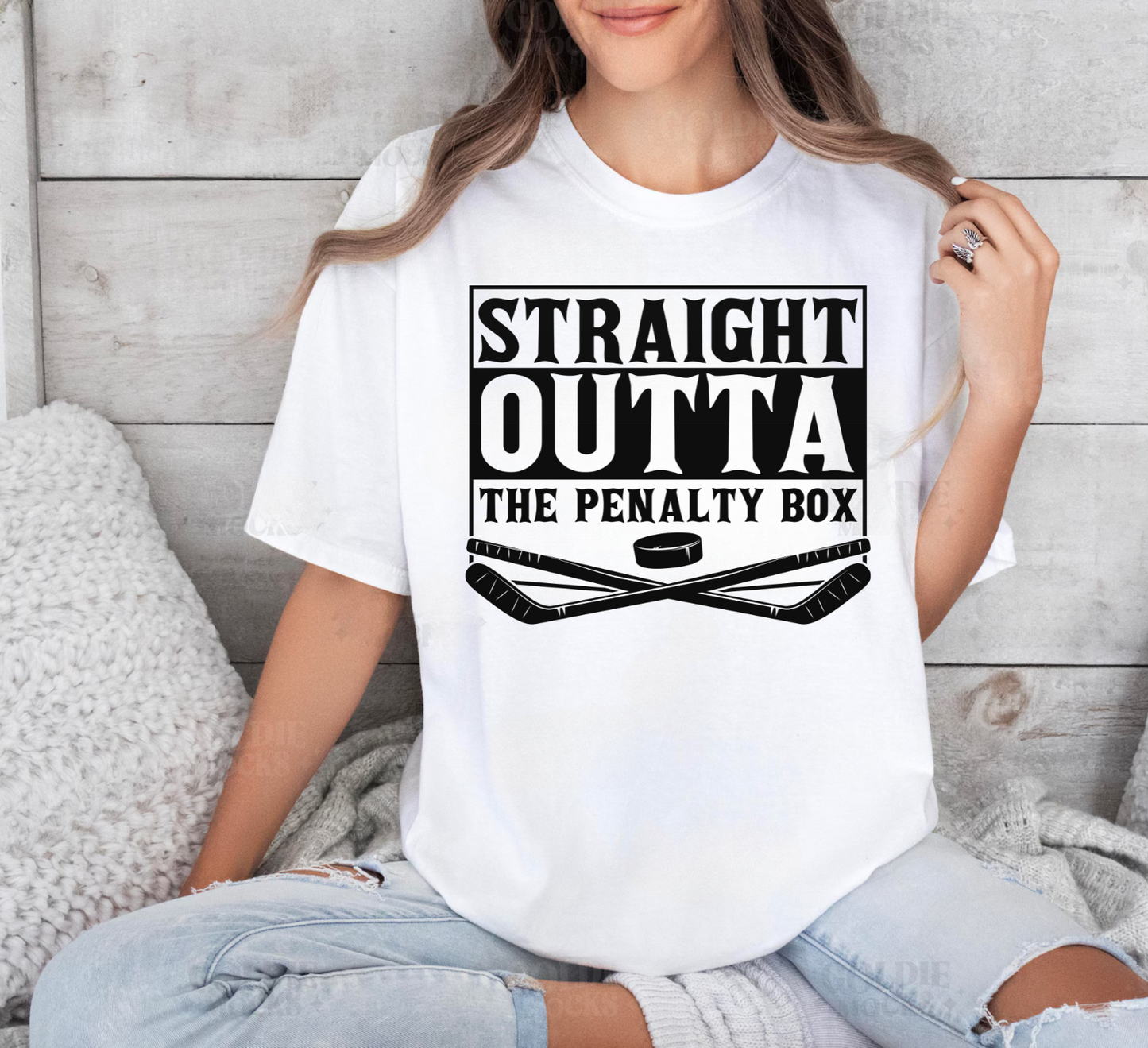 Eco-Friendly Staight Outta the Penalty Box Unisex T-Shirt | 100% US Ring-Spun Cotton