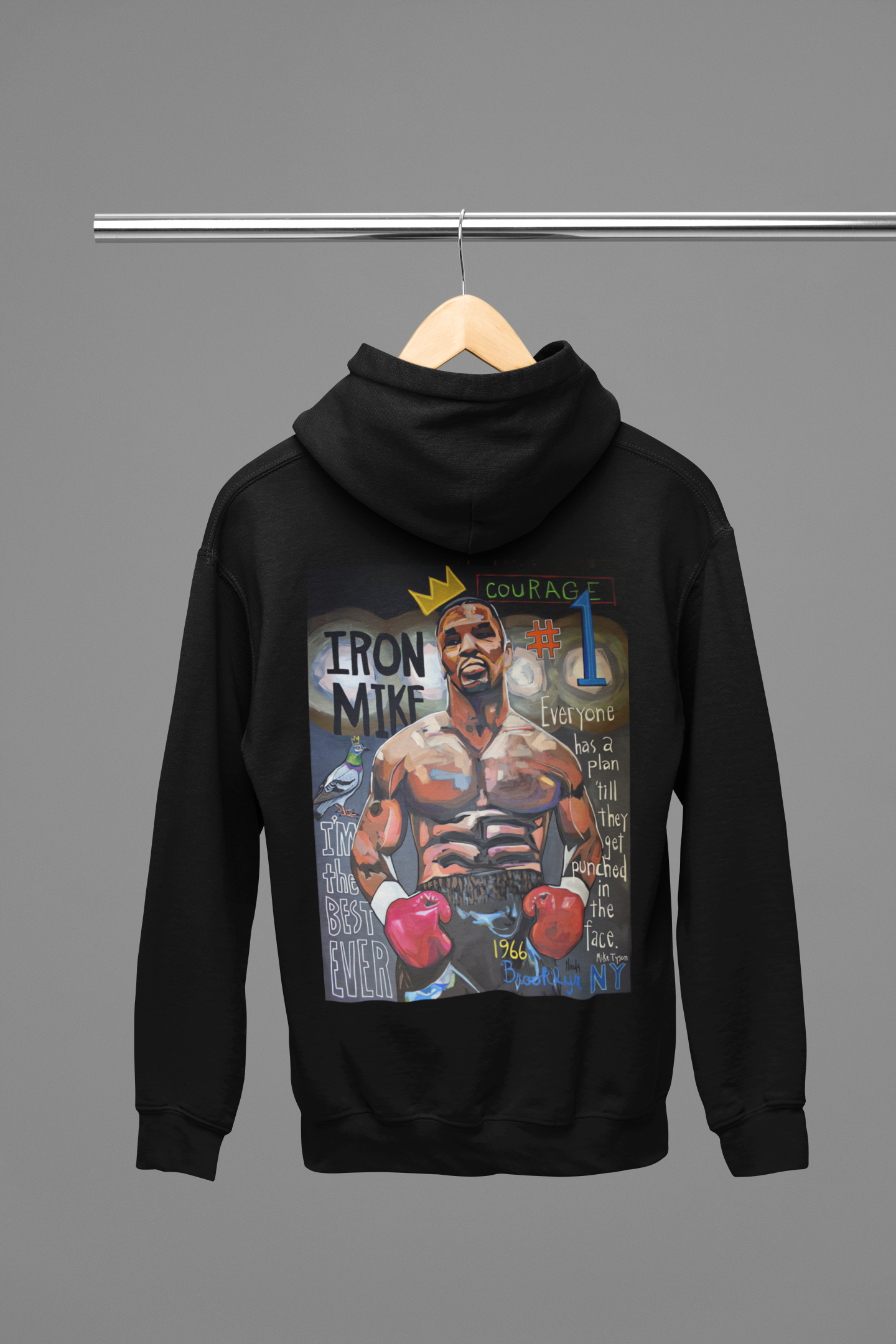 Iron Mike Tribute Pullover Hoodie - Premium Cotton Blend, Warm & Cozy