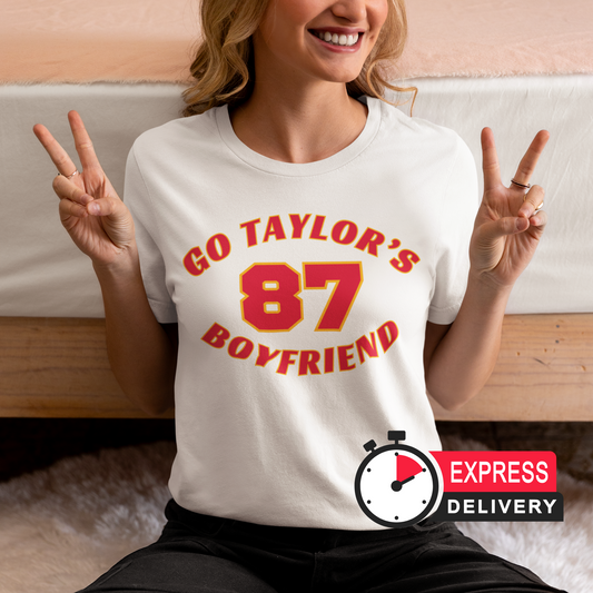 Express Shipping 'Go Taylor's Boyfriend' Unisex Cotton Tee
