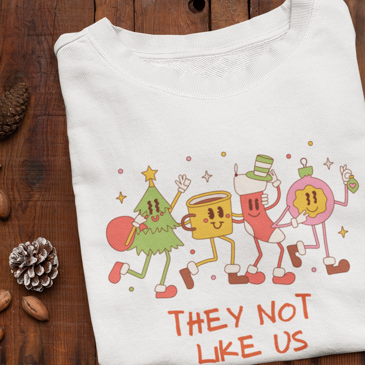 Christmas - They Not Like Us - Unisex Lightweight Crewneck Sweatshirt