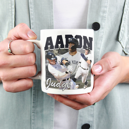 Aaron Judge Tribute 11oz Ceramic Coffee Mug - Yankees Fan Must-Have"