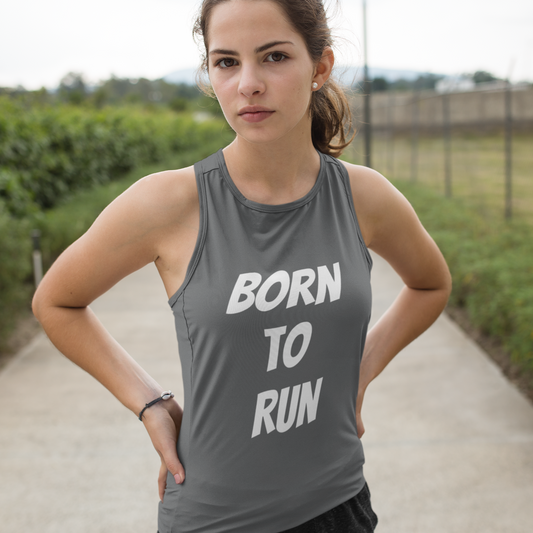 Born to Run - Women's Flowing Breeze Muscle Tee: Lightweight, Versatile, and Comfortable